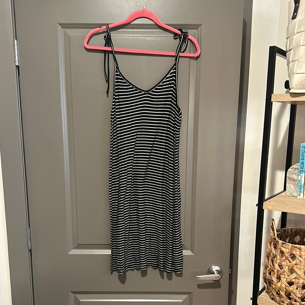 Black and White Striped Dress